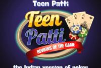 Teen Patti is the Indian version of poker. I like the original game better.